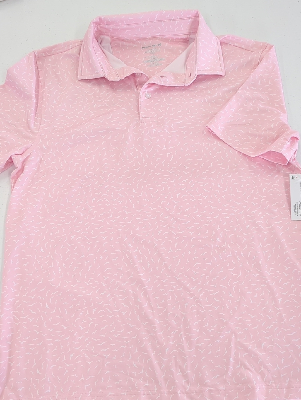 Classic Pink Patterned Polo Shirt